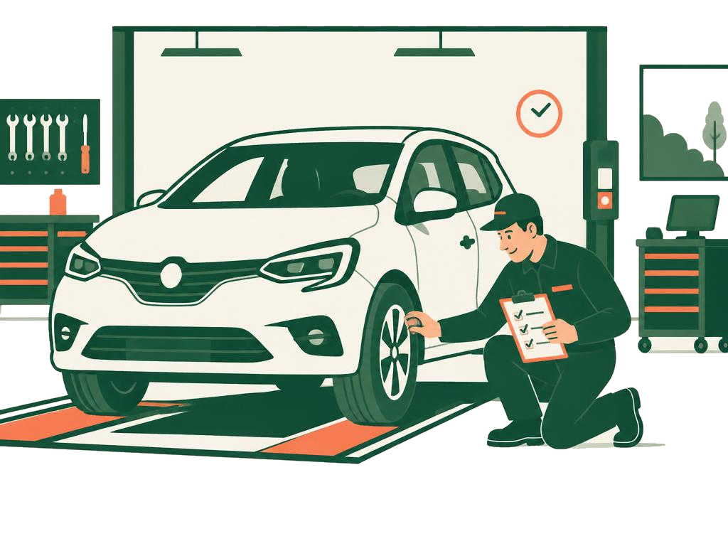 Illustration d’un contrôle technique automobile